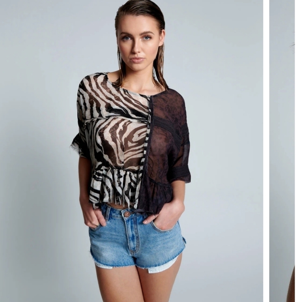One Teaspoon NWTs Ripple Night Dance Top